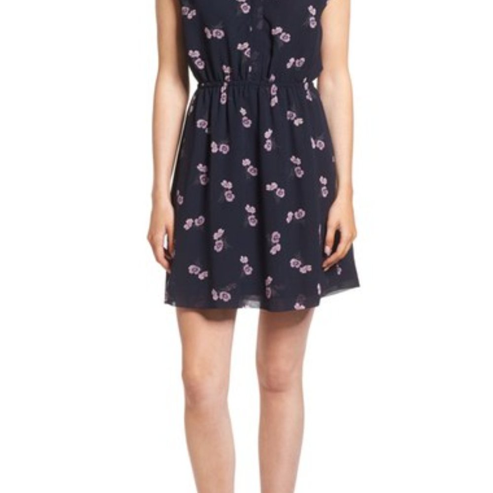 Navy floral Madewell dress GUC
